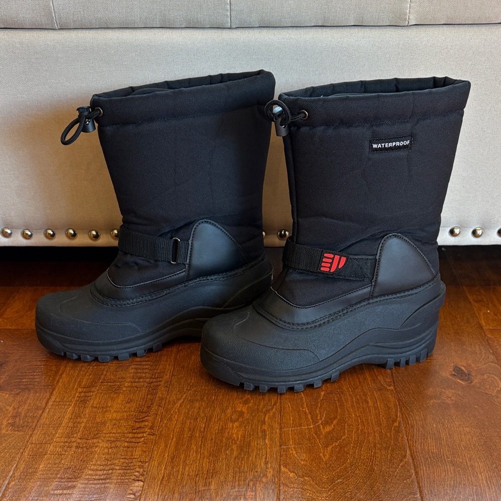Waterproof Black Winter Boots - Picture 3 of 5